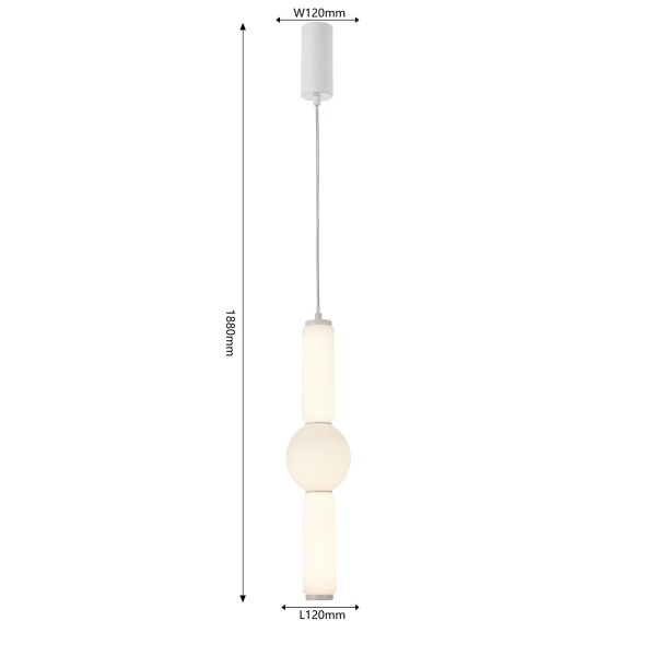 4459-1P, подвес, D120xH690/1080, 1xLEDx23W, 3130LM, 4000K, included, изображение 3