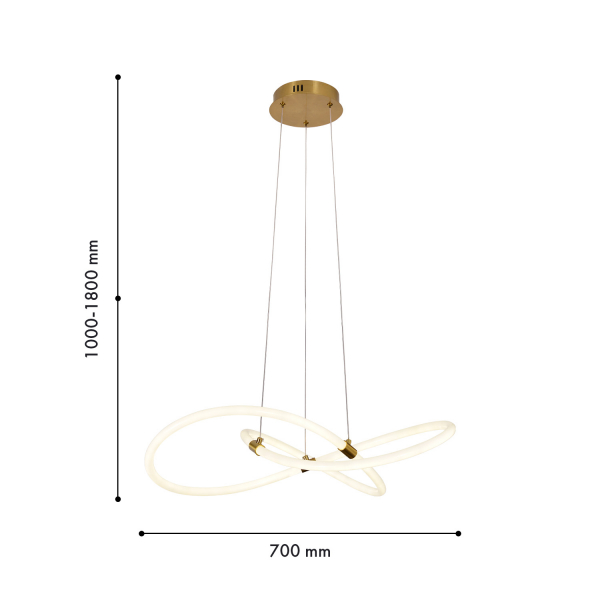 4470-3P, подвесная люстра, D700xH1000/1800, LEDx36W, 4100LM, 3000-6500K, included, remote control, изображение 3