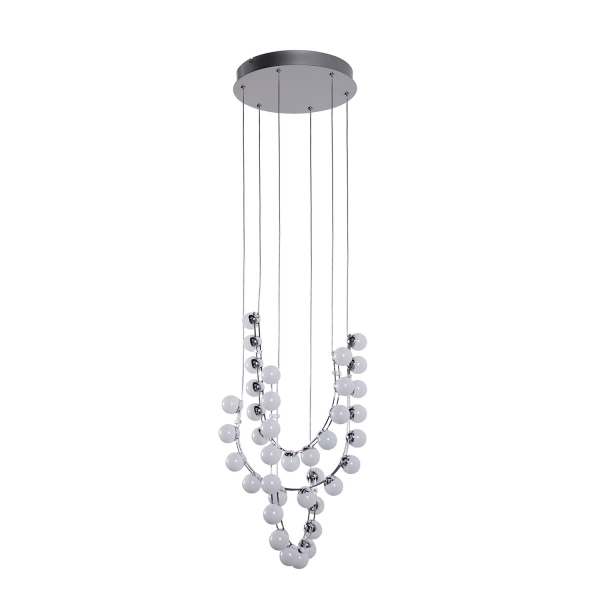 4589-4P, подвесная люстра, D390xH1890, LEDx48W, 3800LM, 4000K, included, dimmer, изображение 2