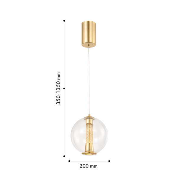 4551-2P, подвес, D200xH350/1350, 1xLEDx7W, 255LM, 4000K, included, изображение 3