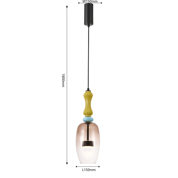 4463-1P, подвес, D150xH700/1800, 1xLEDx9W, 1030LM, 4000K, included, изображение 3
