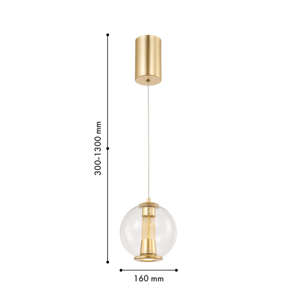 4551-1P, подвес, D160xH300/1300, 1xLEDx7W, 275LM, 4000K, included, изображение 3