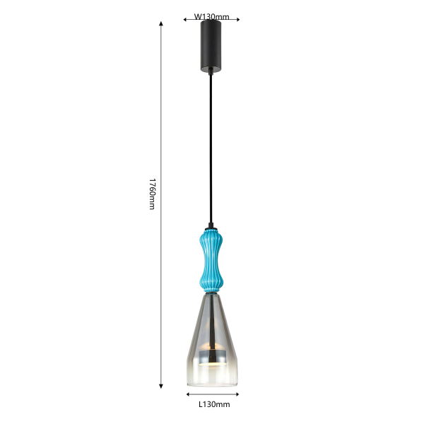 4467-1P, подвес, D130xH710/1800, 1xLEDx9W, 1030LM, 4000K, included, изображение 3