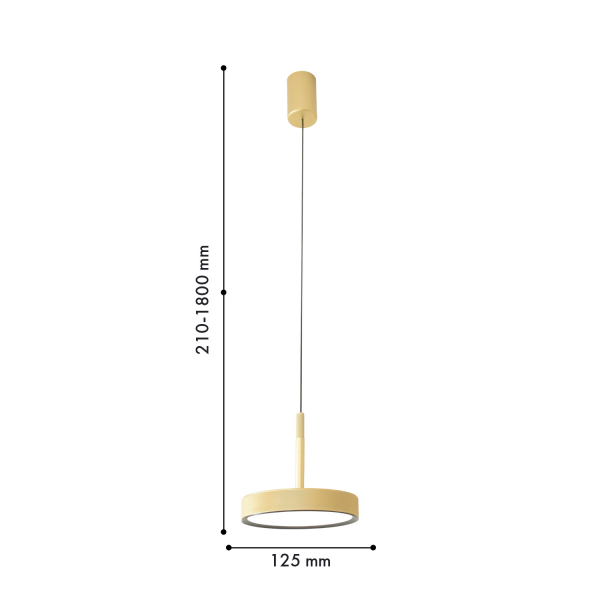 4507-1P, подвес, D125xH1800, LEDx10W, 650LM, 4000K, IP20, included, изображение 2