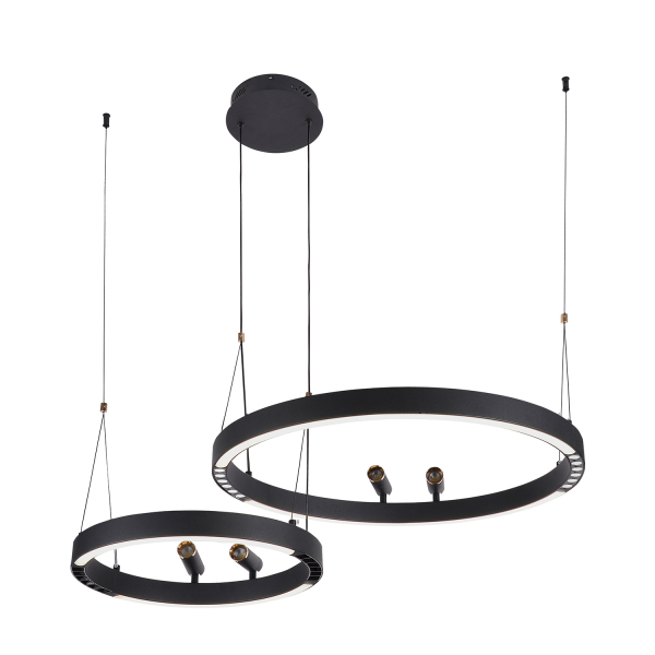 4474-2P, подвесная люстра, D830xH1000/1800, LEDx53W + LEDx33W + 4xLEDx3W, 3000-6500K, included, remote control, изображение 2