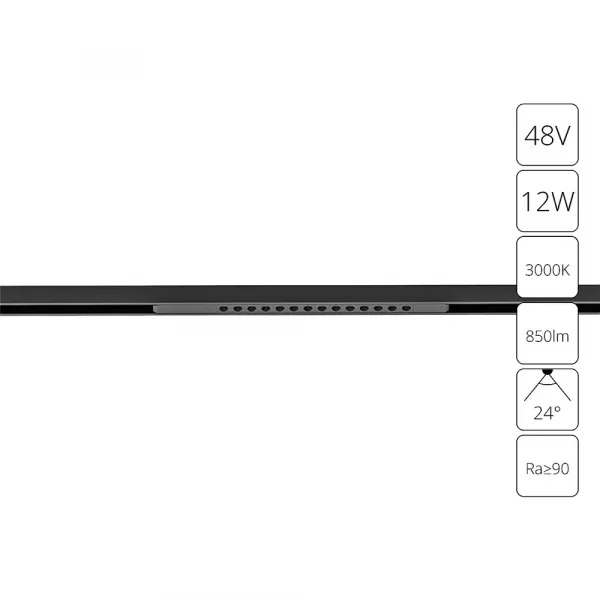 Трек A7286PL-1BK OPTIMA 48V 12W 3000K 850Lm