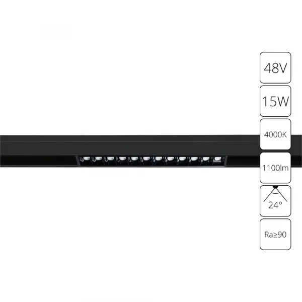 Трек A4634PL-1BK LINEA черн LED 15W 4000K