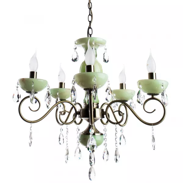 Подвесная люстра Arte Lamp ONYX GREEN A9592LM-5AB
