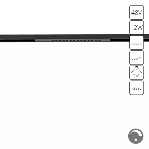 Магнитный трековый светильник Arte Lamp OPTIMA 0.1-10V A7496PL-1BK