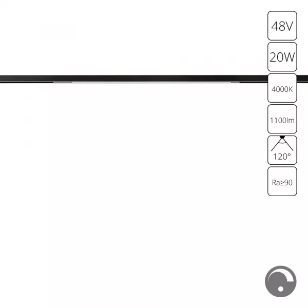 Магнитный трековый светильник Arte Lamp OPTIMA 0.1-10V A7474PL-1BK