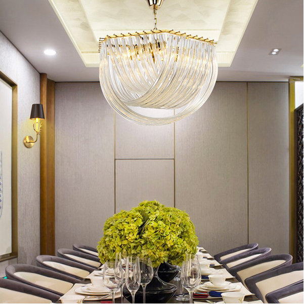 Люстра CC60776 зол/стекло 9*E14, изображение 2