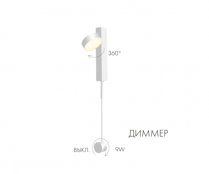 08422,01 Бра Винетта белый Led 9W